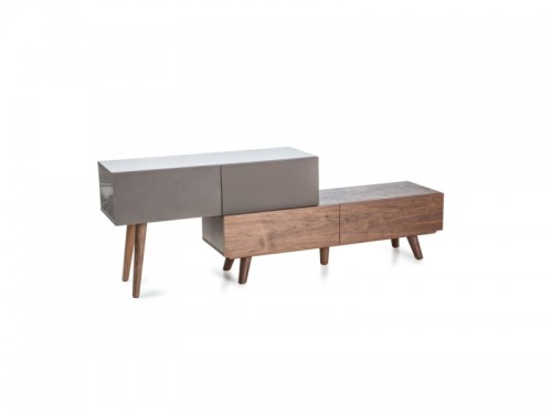 ​Тумба Udine TV Орех / Серый лак Signal